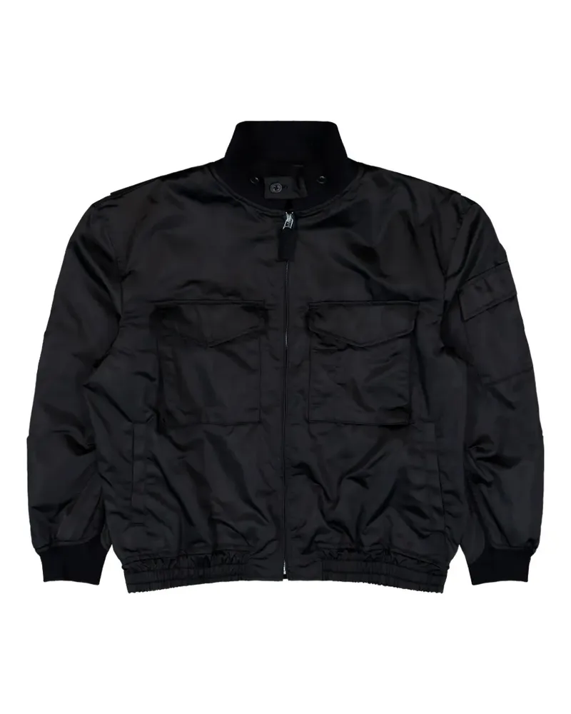 Comme des Garçons side-zip stand-up collar jacket - Schwarz Schwarz