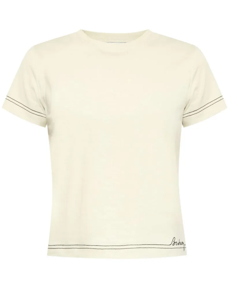 Burberry Cropped-Top mit Logo - Nude Nude