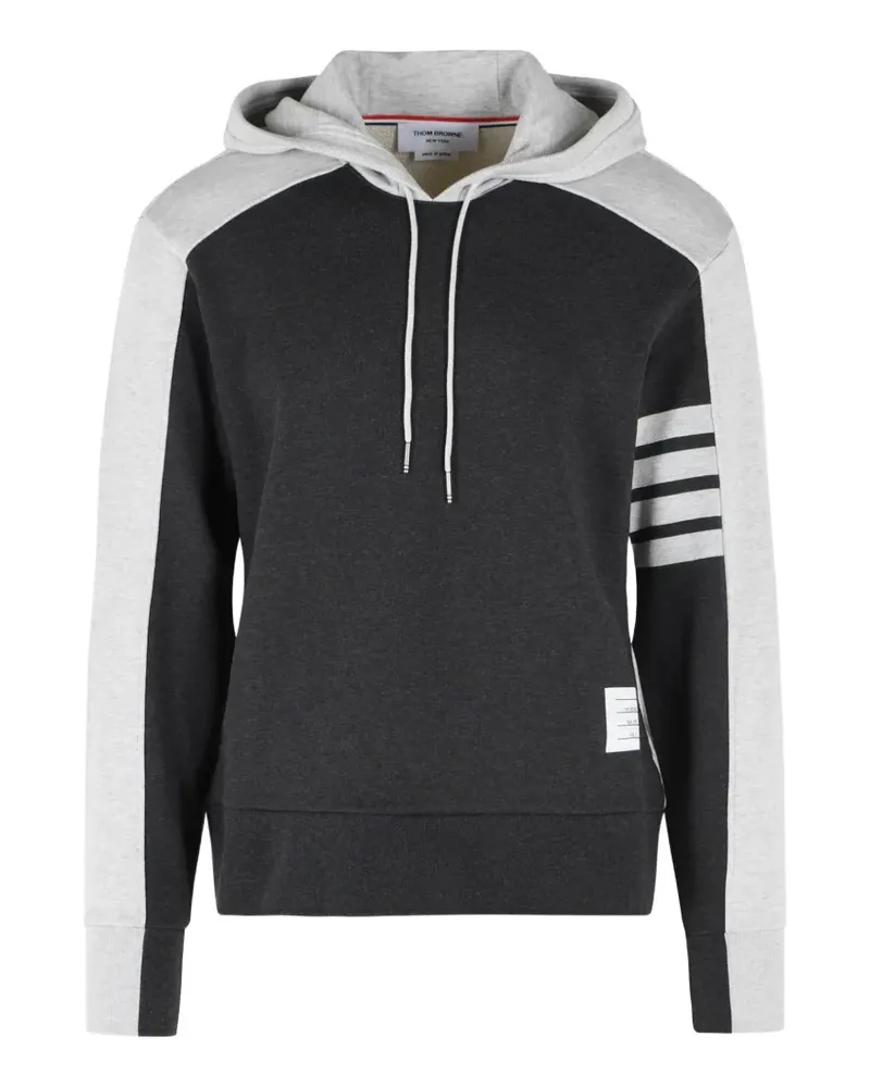 Thom Browne Hoodie mit Streifen - Grau Grau