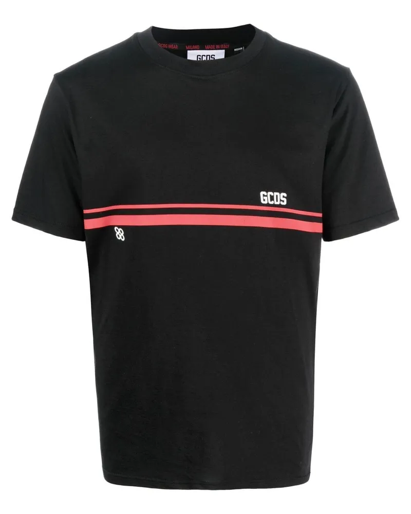 GCDS T-Shirt mit Logo-Print - Schwarz Schwarz
