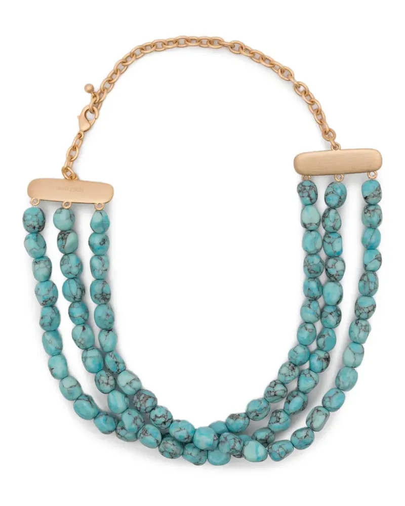 Cult Gaia Nora beaded necklace - Gold Gold