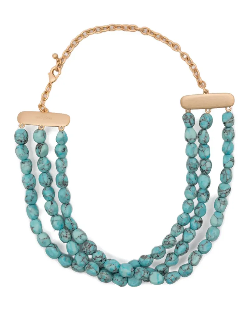 Cult Gaia Nora beaded necklace - Gold Gold