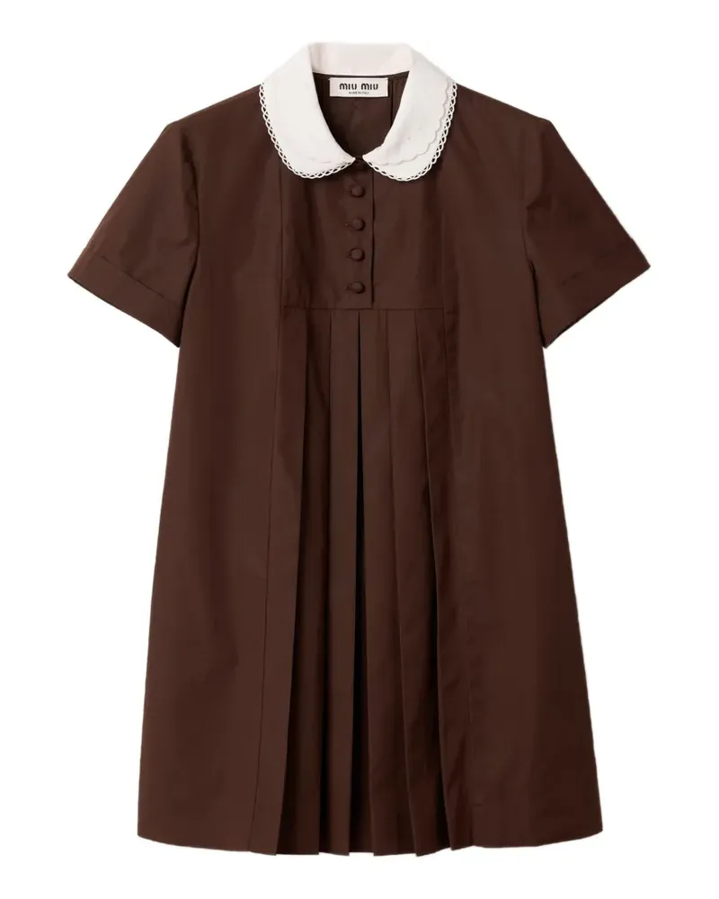 Miu Miu poplin dress - Braun Braun