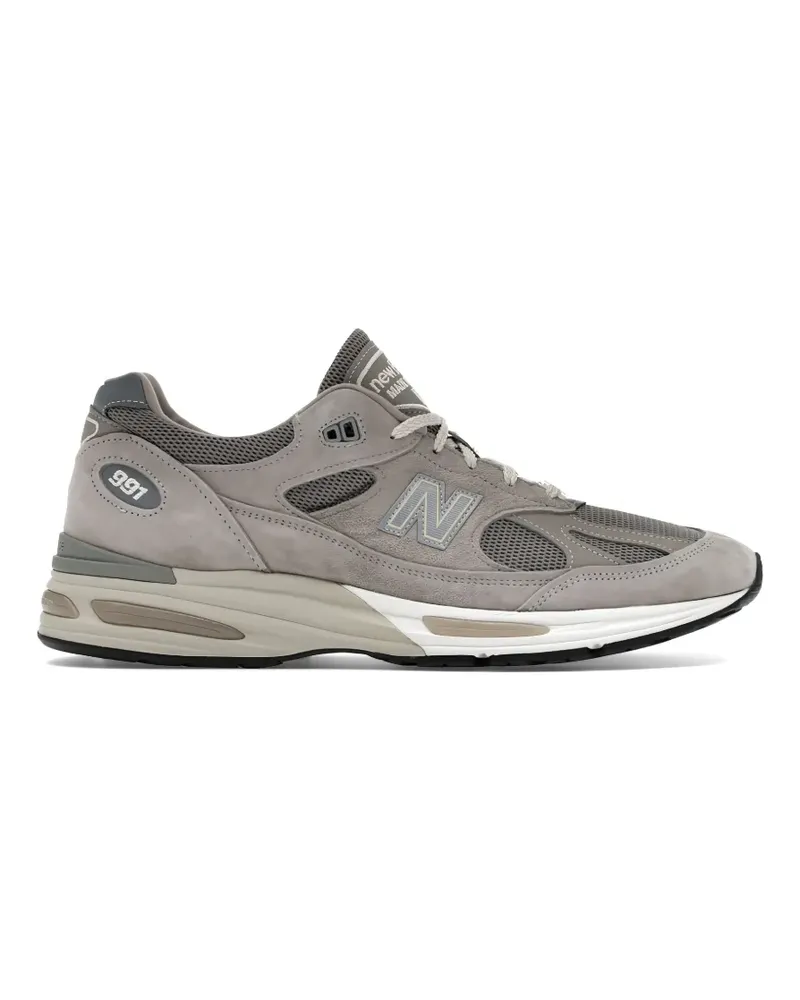 New Balance 991v2 Sneakers mit Wildledereinsätzen - Grau Grau