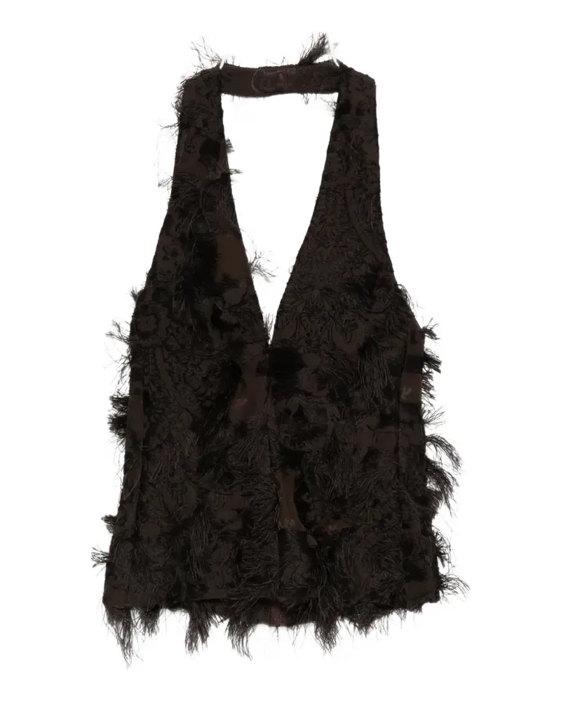 Séfr Anam fringed top - Braun Braun