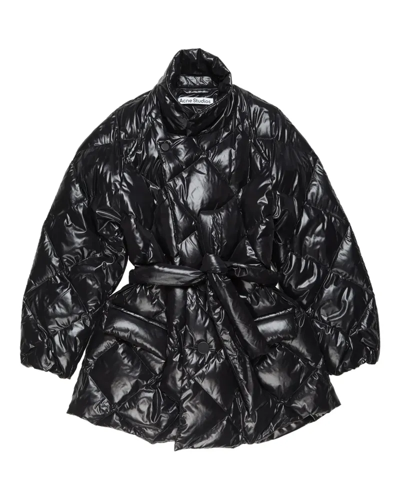 Acne Studios quilted belted padded coat - Schwarz Schwarz
