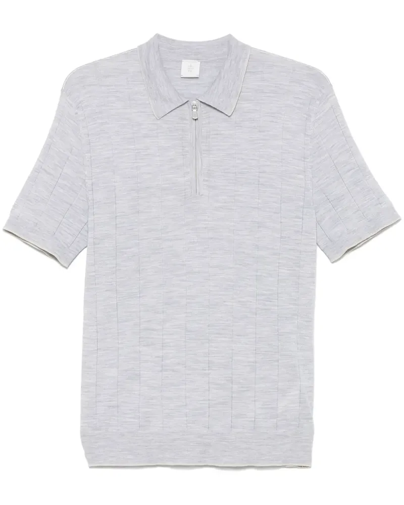 Eleventy Poloshirt aus geripptem Strick - Grau Grau