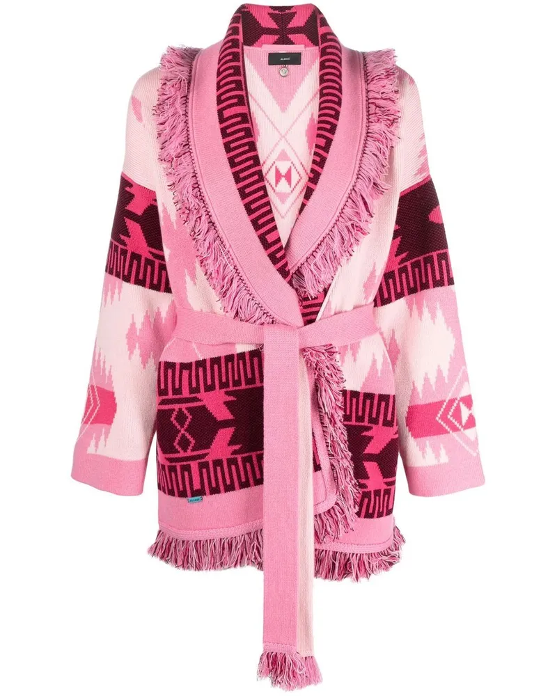 Alanui Icon Jacquard-Cardigan - Rosa Rosa