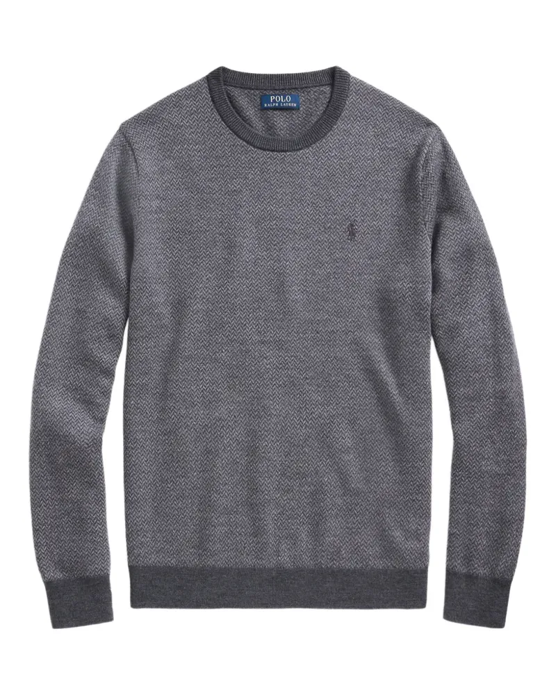Ralph Lauren herringbone-pattern sweater - Grau Grau