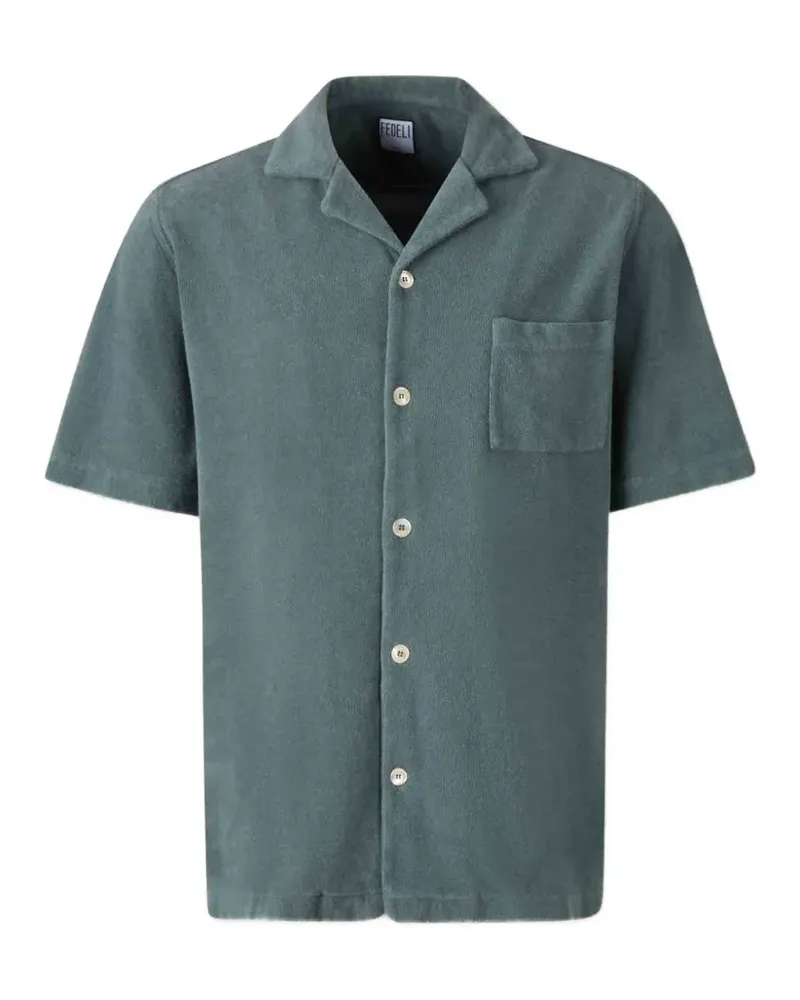 Fedeli terry-cloth shirt - Blau Blau