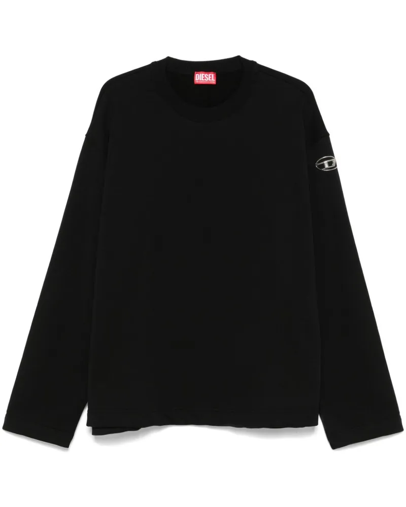 Diesel Oval D-Logo Sweatshirt - Schwarz Schwarz