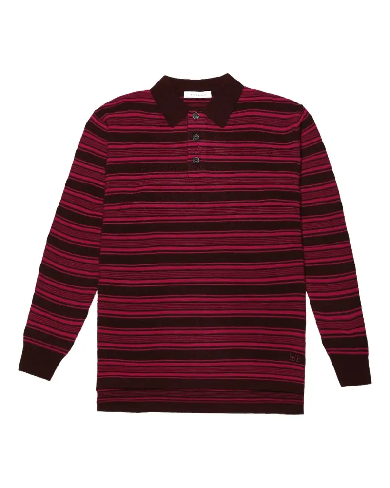 Wales Bonner Gestreiftes Poloshirt - Rot Rot