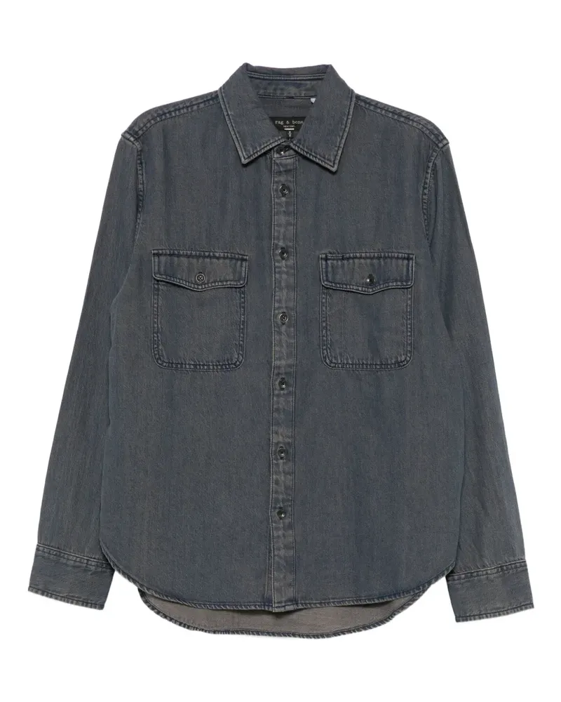 Rag & Bone Jeanshemd mit Knopfleiste - Blau Blau