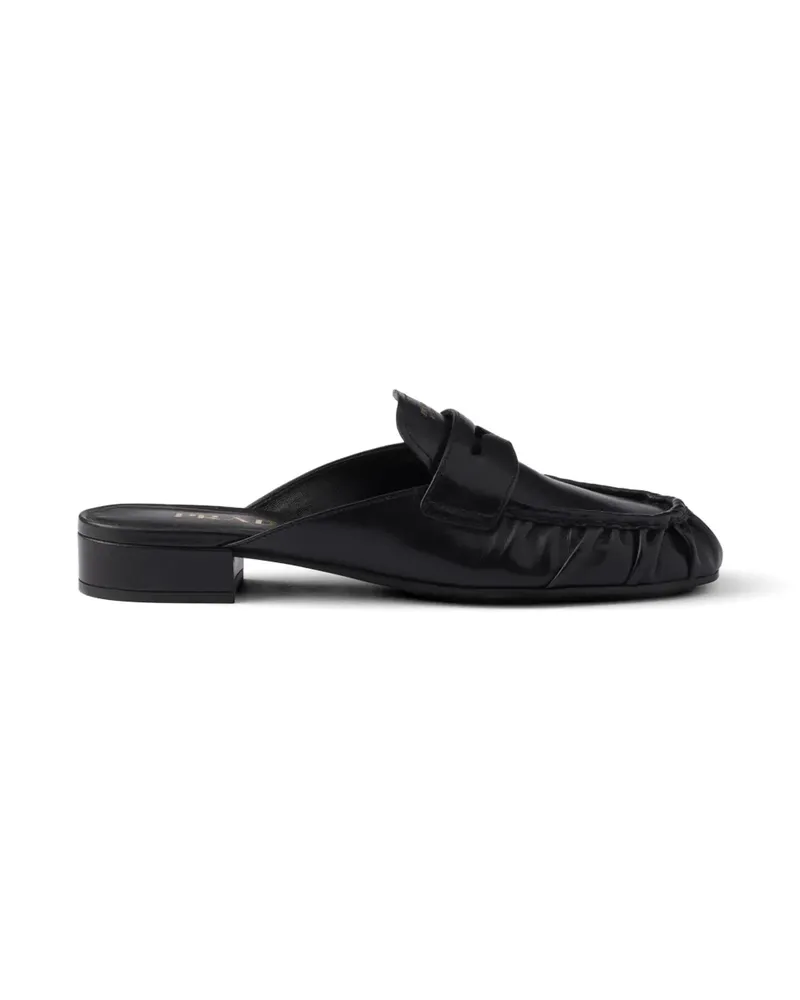 Prada leather mules - Schwarz Schwarz
