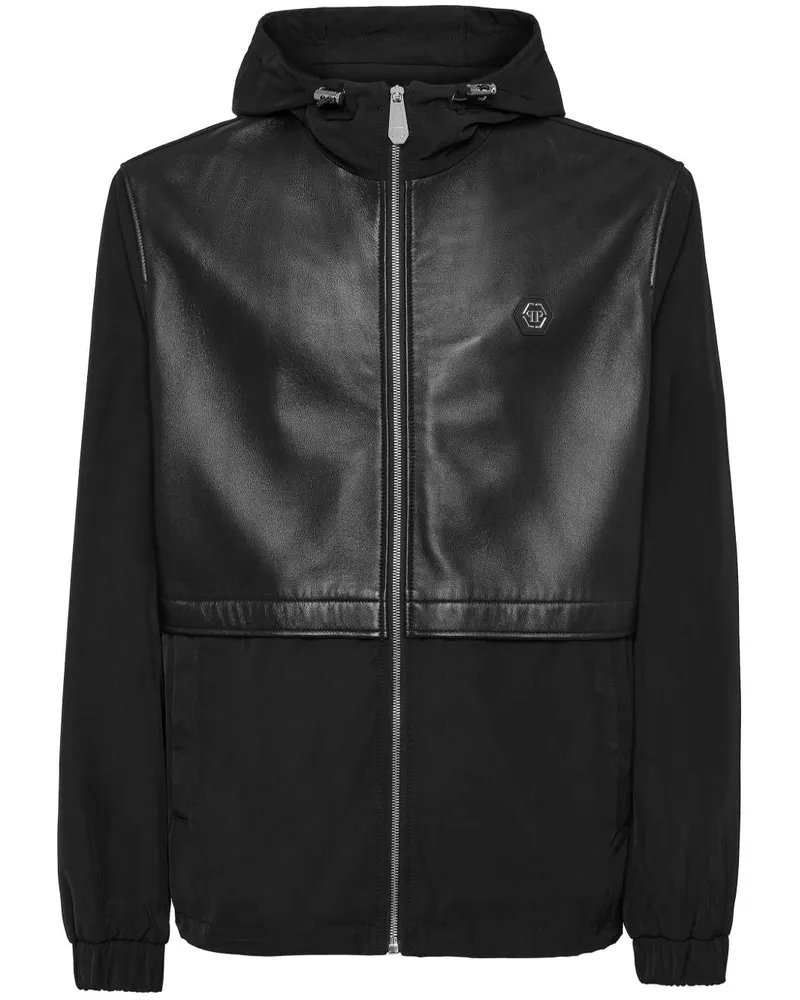 Philipp Plein Jacke mit Kapuze - Schwarz Schwarz