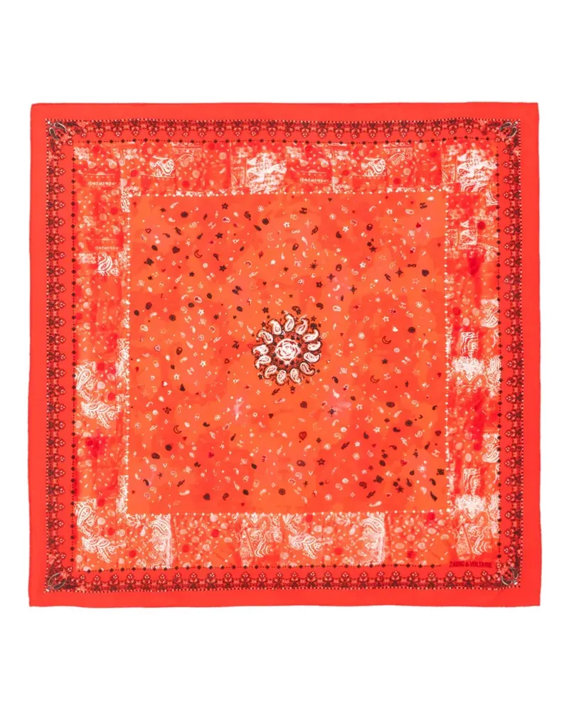 Zadig & Voltaire Blondie paisley-print scarf - Rot Rot