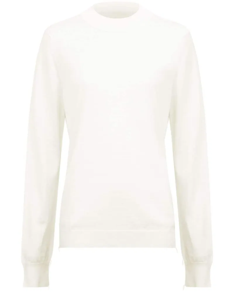 Maison Margiela Pullover mit geripptem Saum - Weiß Weiß