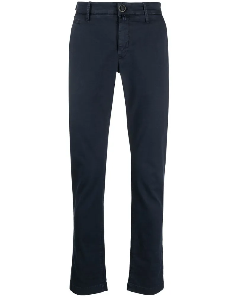 Jacob Cohën Tief sitzende Straight-Leg-Hose - Blau Blau