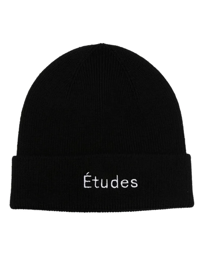 Études Studio Beanie mit Logo-Stickerei - Schwarz Schwarz