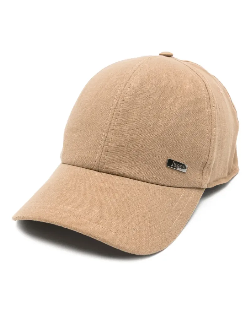 Herno Baseballkappe mit Logo-Schild - Nude Nude