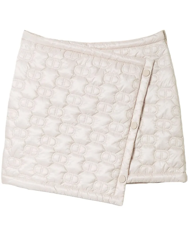 Twin-Set Gesteppter Oval T Minirock - Nude Nude