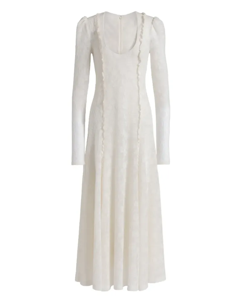 Alberta Ferretti long-sleeve midi dress - Weiß Weiß