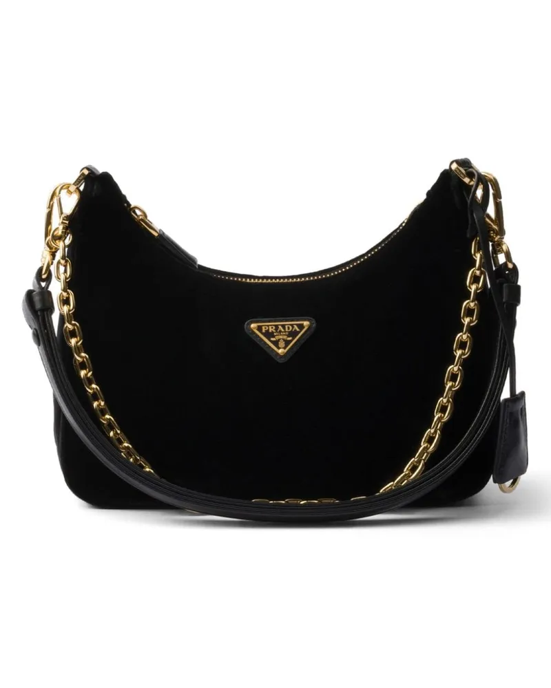 Prada Re-Edition Mini-Tasche aus Samt - Schwarz Schwarz