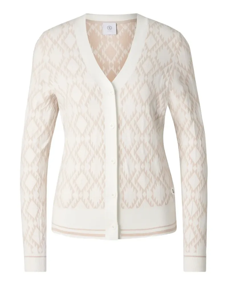 Bogner Amber Cardigan aus Jacquardstrick - Weiß Weiß