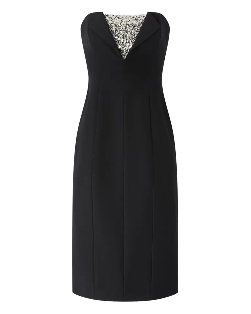 Genny Schulterfreies Midikleid - Schwarz Schwarz