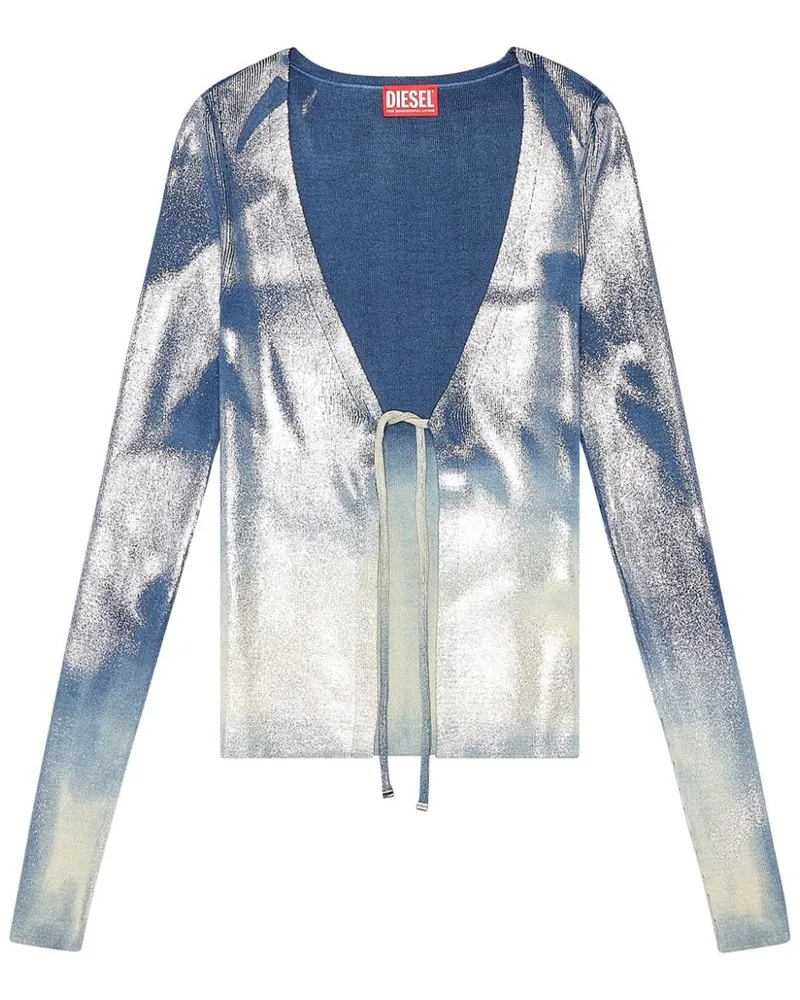 Diesel M-Isolde Cardigan mit Print Blau