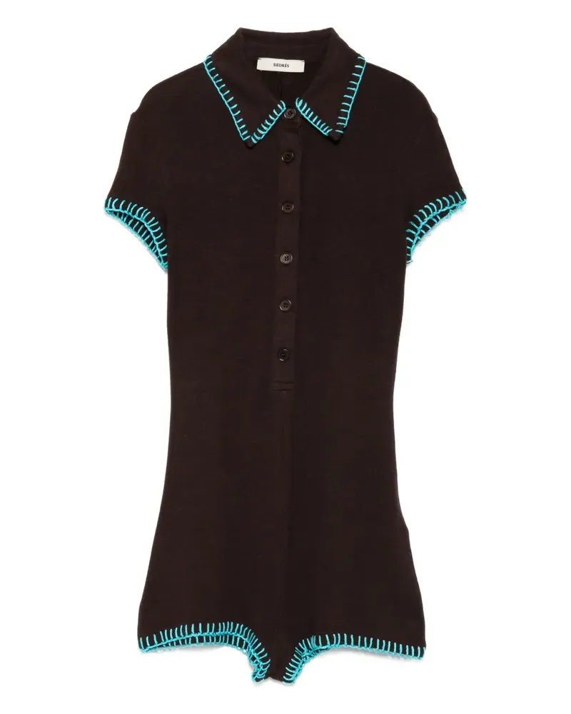 SIEDRES Dunie Jumpsuit mit kurzen Ärmeln - Braun Braun
