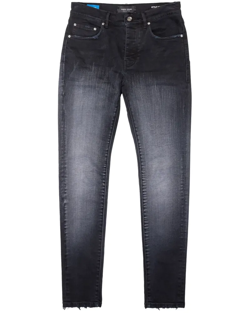 PURPLE BRAND P001 Skinny-Jeans mit Farbverlauf - Schwarz Schwarz