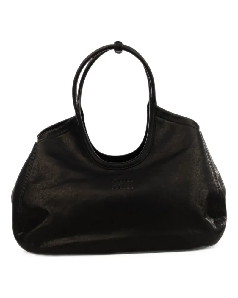 Miu Miu Ivy Tote Bag aus Nappaleder - Schwarz Schwarz