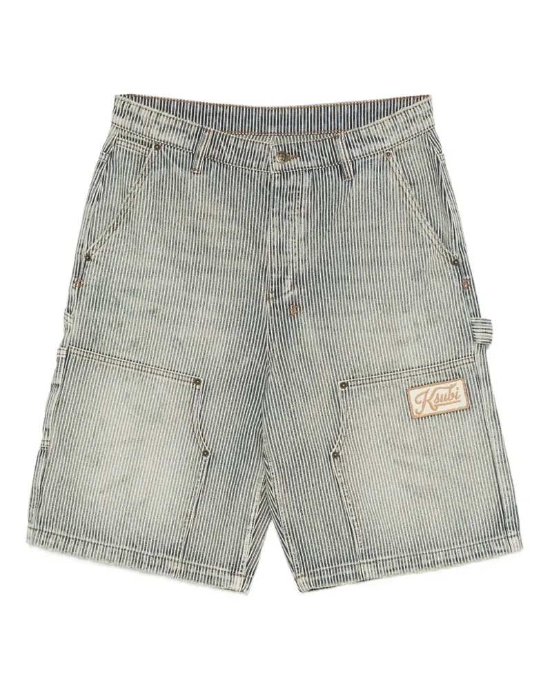 ksubi Maxx Operator striped cotton shorts - Blau Blau