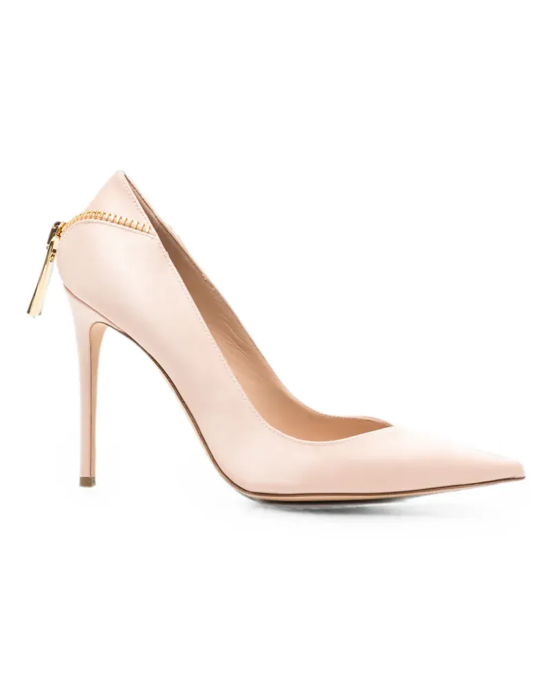 Elisabetta Franchi zip-detail pointed-toe heeled pumps - Rosa Rosa