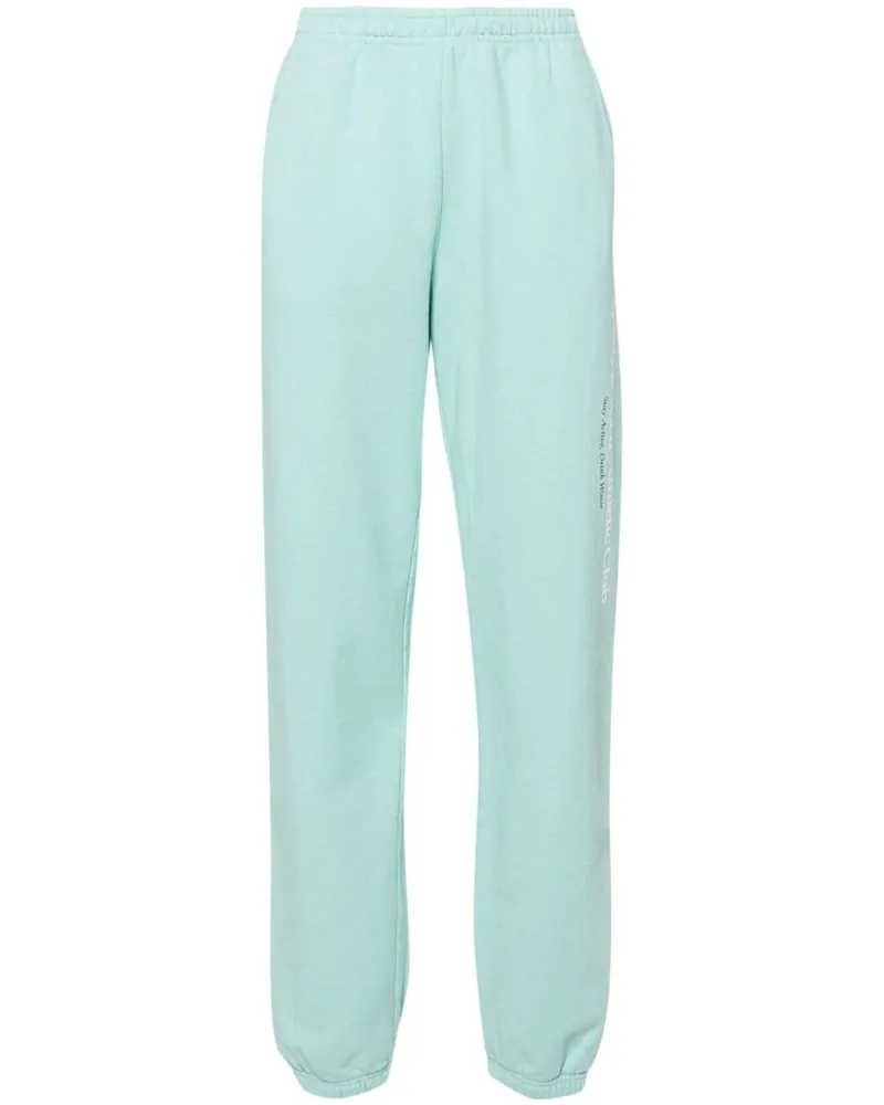 SPORTY & RICH Jogginghose mit Logo-Print - Blau Blau