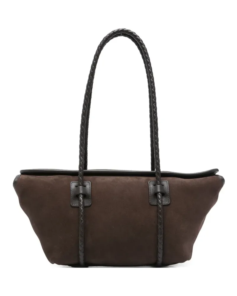 HEREU Schultertasche mit Flechtriemen - Braun Braun