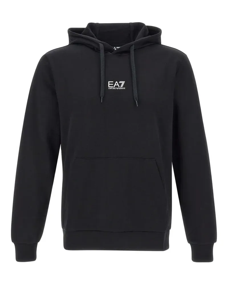 EA7 Hoodie mit Stretchanteil - Schwarz Schwarz