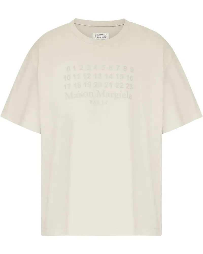 Maison Margiela T-Shirt mit Logo-Print - Nude Nude
