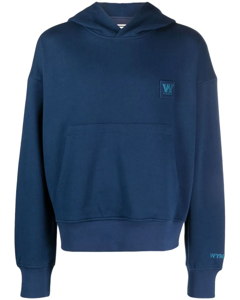 Wooyoungmi Hoodie mit Logo-Stickerei Blau