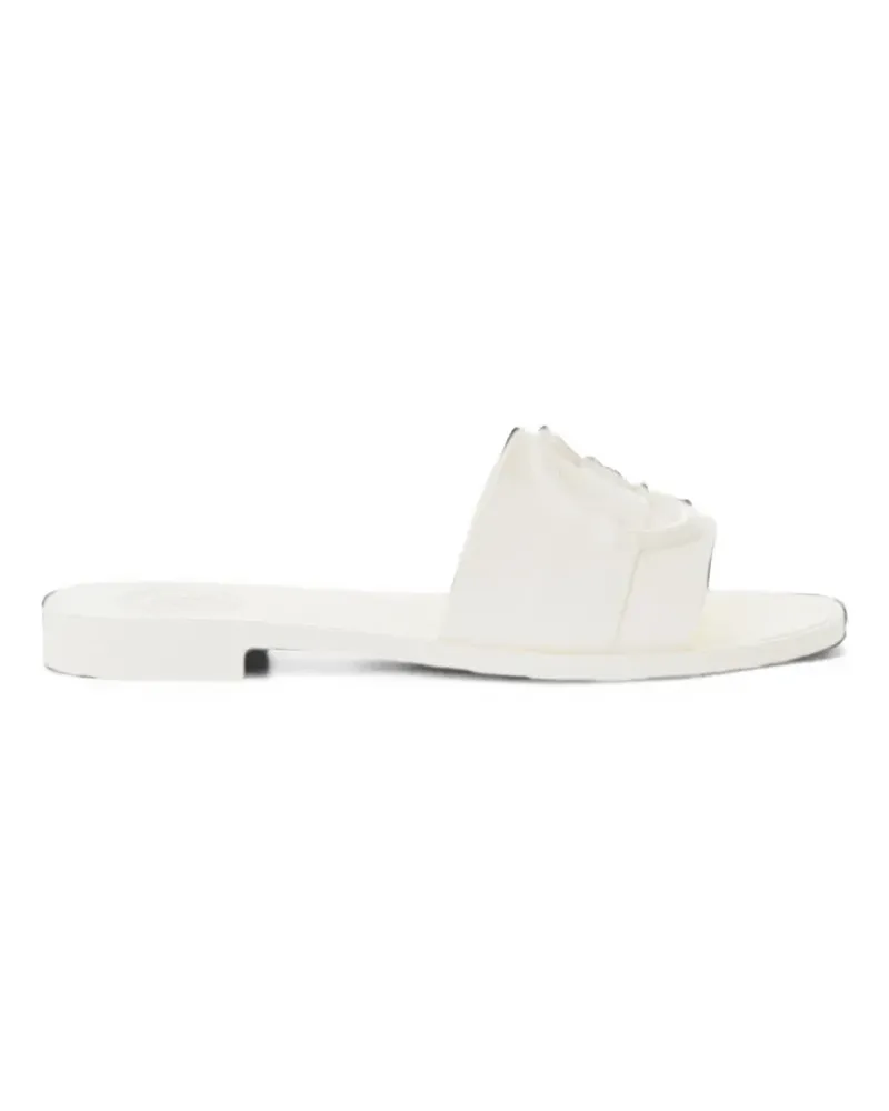 Moncler logo-embossed sandals - Weiß Weiß