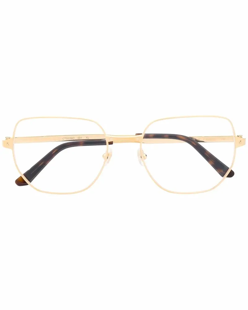 Cartier Oversized-Brille in Schildpattoptik - Gold Gold