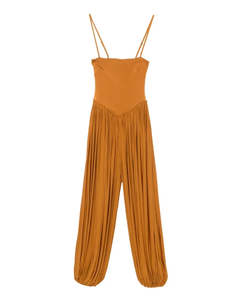 Zimmermann Luna pleated-leg jumpsuit - Braun Braun