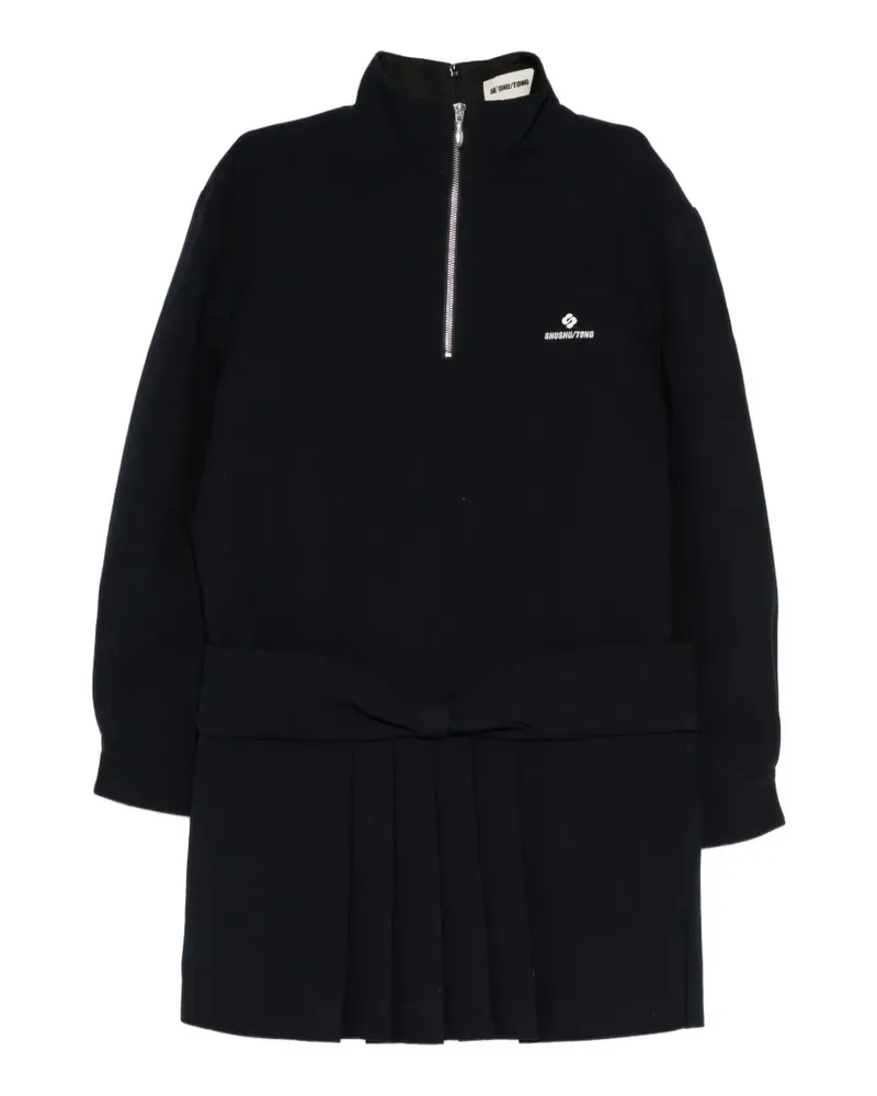 SHUSHU/TONG Kleid mit Schleife - Schwarz Schwarz