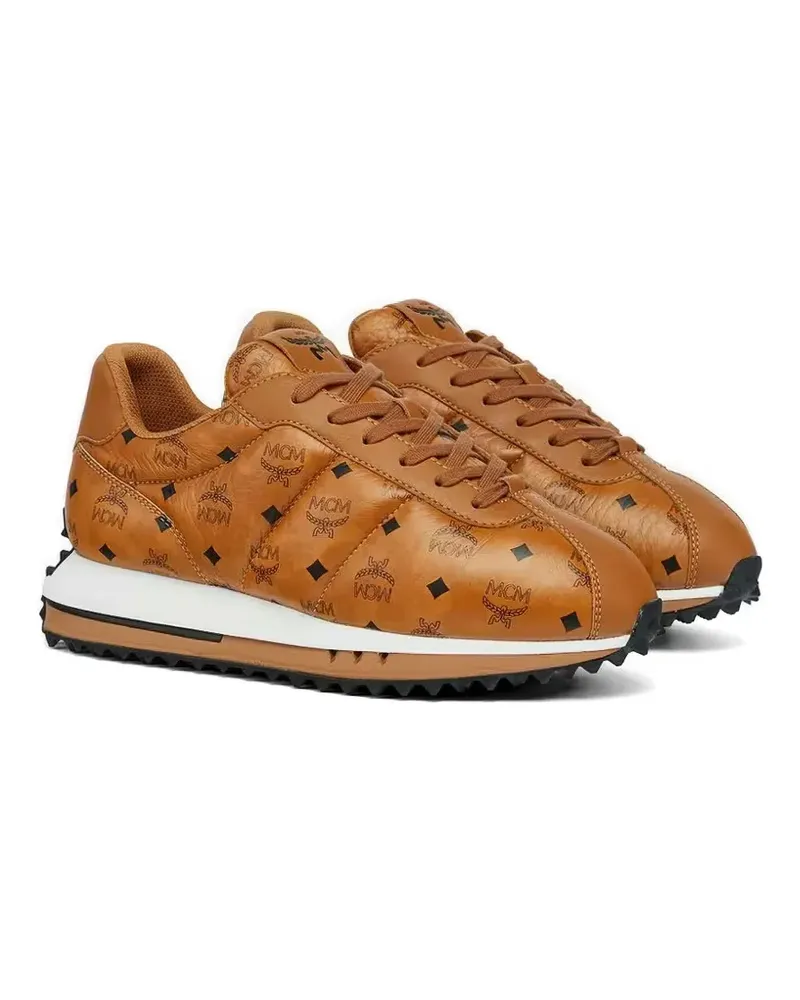 MCM Diamante monogram quilted sneakers - Nude Nude