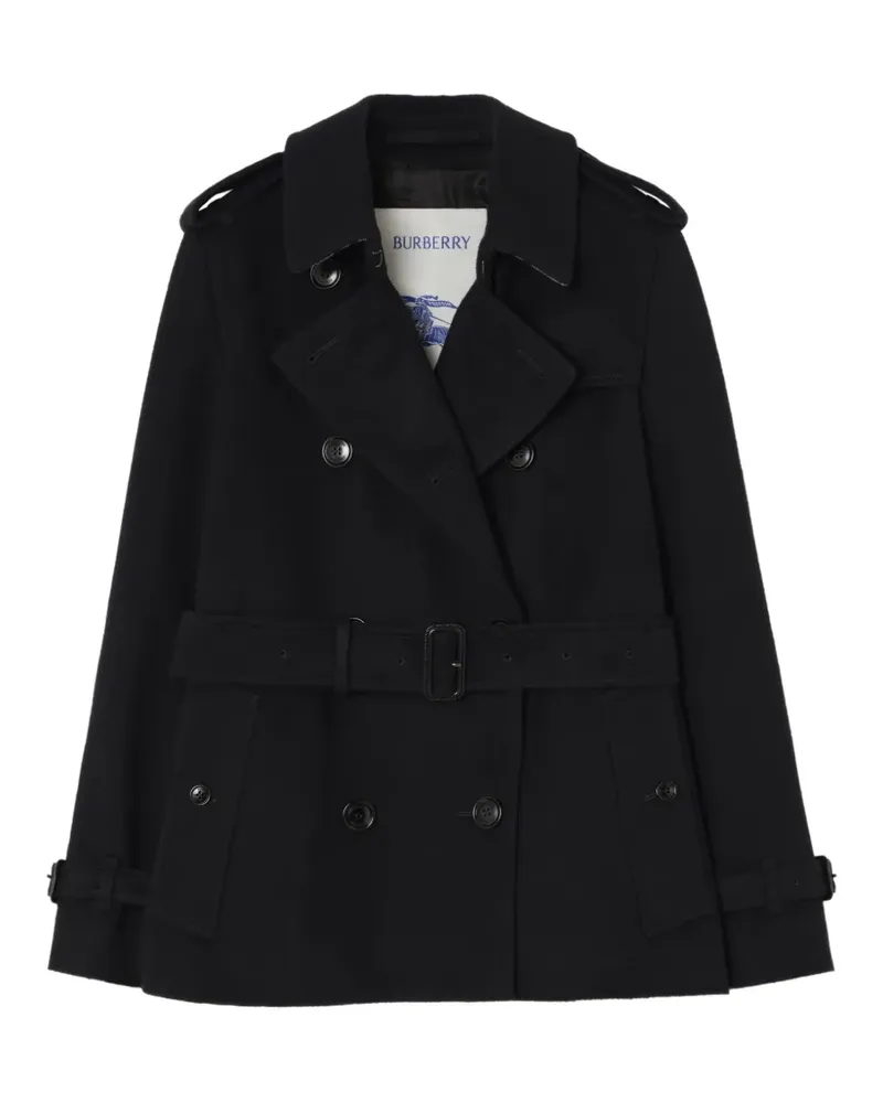 Burberry Cashmere Kensington trench jacket - Schwarz Schwarz