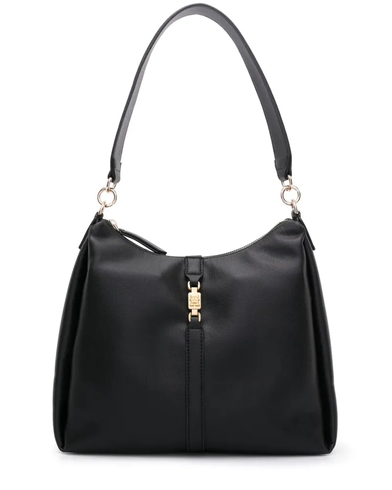 Tommy Hilfiger Schultertasche mit Logo-Schild - Schwarz Schwarz