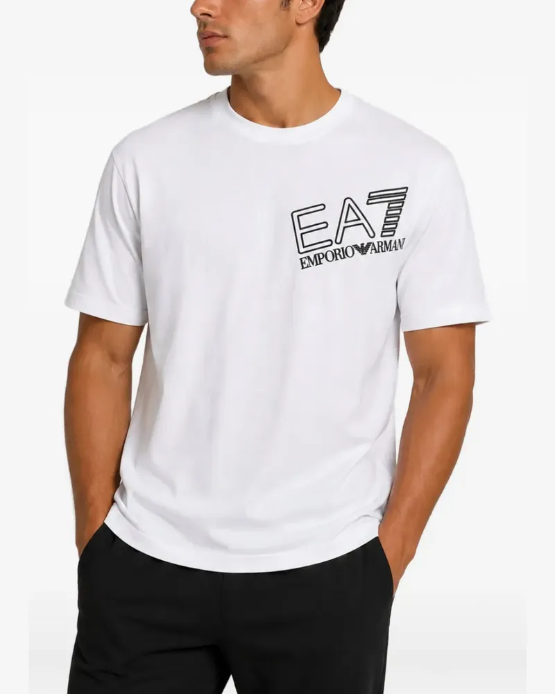 Emporio Armani T-Shirt mit EA7-Print - Weiß Weiß