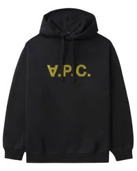 A.P.C. Hoodie mit Logo-Print Schwarz