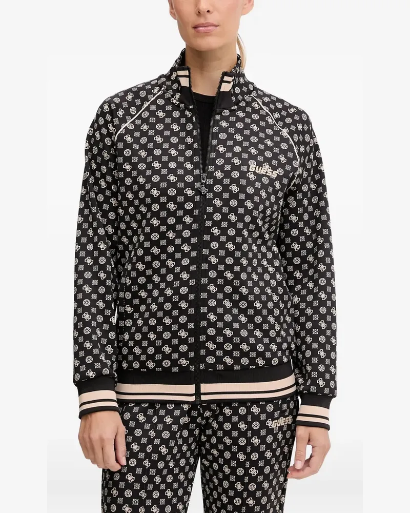 Guess Sweatshirt mit Logo-Print - Schwarz Schwarz